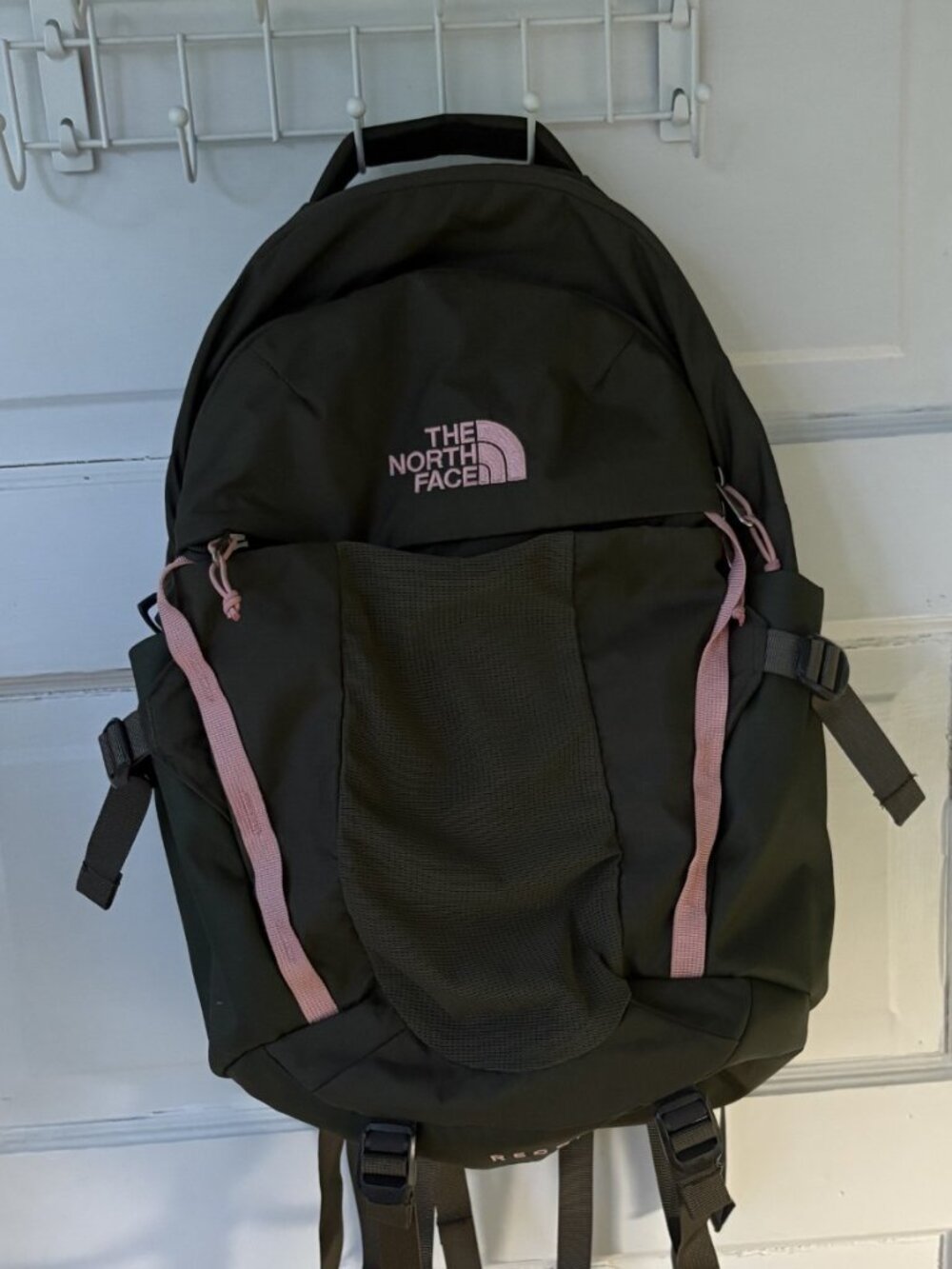 The North Face Recon Backpack Olive Green Pink FlexVent Laptop Bag